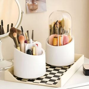 360° Makeup Brush Holder with Lid