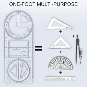 Multifunctional Geometric Ruler (২ পিস)